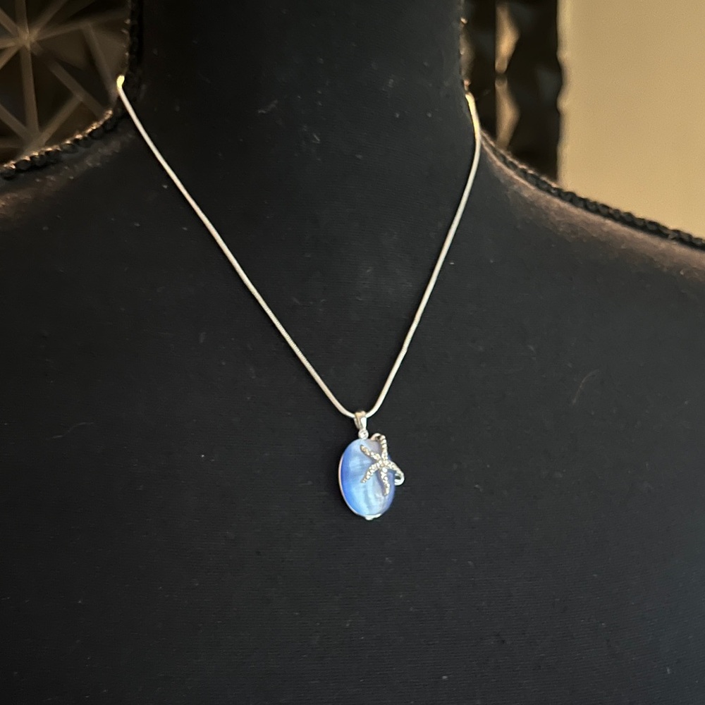 Starfish moonstone necklace